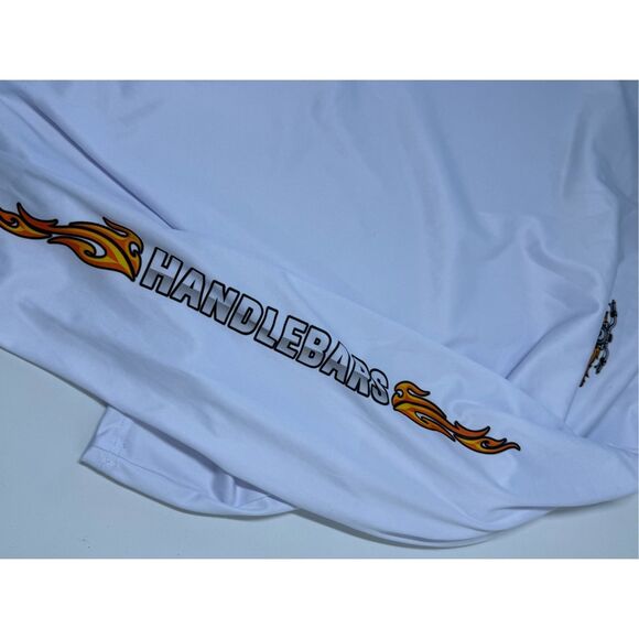 Handlebars UPF 40+ Protection White Logo LONG SLEEVE SHIRT Size XL Made in USA - Picture 5 of 7
